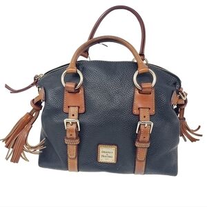 Dooney & Bourke | Large Vintage Black Pebble Grain Flortentine Satchel Bag